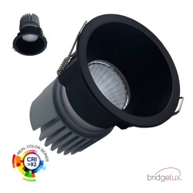 LED Downlight 15W - RUND SCHWARZ - CRI+92 - UGR13