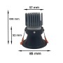 LED Downlight 15W - SCHWARZ RUND - CRI+92 - UGR13