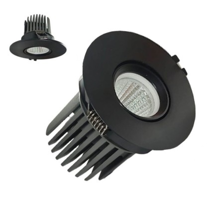 LED Downlight 15W - Schwenkbar - SCHWARZ RUND - CRI+92 - UGR13