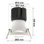 LED Downlight 15W - Schwenkbar - TECHNISCHES WEISS - CRI+92 - UGR13
