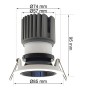 LED Downlight 15W - Schwenkbar - WEISS - SCHWARZ - CRI+92 - UGR13