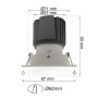 LED Downlight 15W - WEISS - QUADRATISCH - CRI+92 - UGR13
