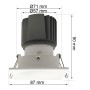 LED Downlight 15W - WEISS - QUADRATISCH - WOLKE - CRI+92 - UGR13