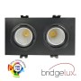LED Downlight 30W - Schwenkbar - SCHWARZ- Doppelt - CRI+92 - UGR13