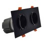 LED Downlight 30W - Schwenkbar - SCHWARZ- Doppelt - CRI+92 - UGR13