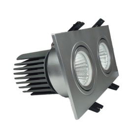 LED Downlight 30W - Schwenkbar - SILBER Doppelt - CRI+92 - UGR13