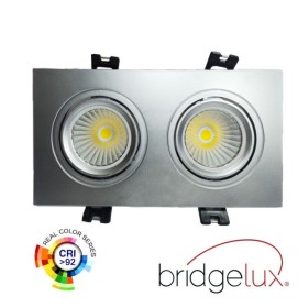 LED Downlight 30W - Schwenkbar - SILBER Doppelt - CRI+92 - UGR13