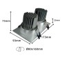 LED Downlight 30W - Schwenkbar - SILBER Doppelt - CRI+92 - UGR13