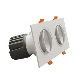 LED Downlight 30W - Schwenkbar - WEISS Doppelt - CRI+92 - UGR13