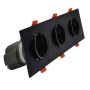 LED Downlight 45W - Schwenkbar - SCHWARZ - Dreifach - CRI+92 - UGR13