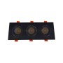LED Downlight 45W - Schwenkbar - SCHWARZ - Dreifach - CRI+92 - UGR13