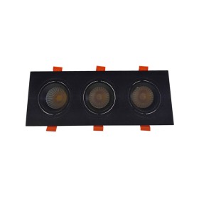 LED Downlight 45W - Schwenkbar - SCHWARZ - Dreifach - CRI+92 - UGR13