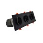 LED Downlight 45W - Schwenkbar - SCHWARZ - Dreifach - CRI+92 - UGR13