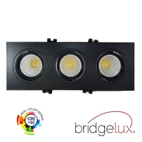 LED Downlight 45W - SCHWARZ - Schwenkbar - Dreifach - CRI+92 - UGR13