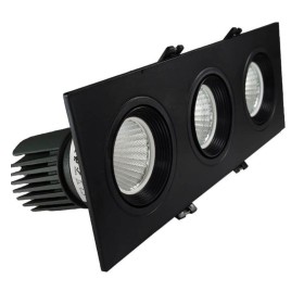 LED Downlight 45W - SCHWARZ - Schwenkbar - Dreifach - CRI+92 - UGR14