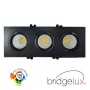 LED Downlight 45W - SCHWARZ - Schwenkbar - Dreifach - CRI+92 - UGR14