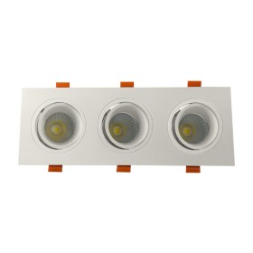 LED Downlight 45W - Schwenkbar - WEISS Dreifach - CRI+92 - UGR13