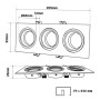 LED Downlight 45W - Schwenkbar - WEISS Dreifach - CRI+92 - UGR13