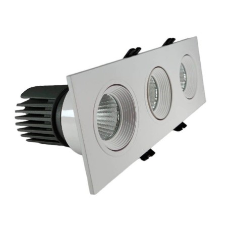 LED Downlight 45W - WEISS - Schwenkbar - Dreifach - CRI+92 - UGR13