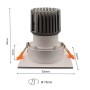 LED Downlight Quadratisches 15W - Schwenkbar - WEISS - CRI+92 - UGR13