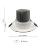 LED Downlight Rund 15W - Schwenkbar - WEISS - CRI+92 - UGR13