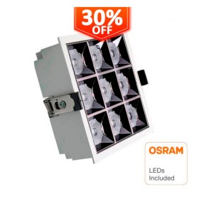 LED Einbaustrahler 40W mit OSRAM Chip PALACE 24º UGR17 140lm/W