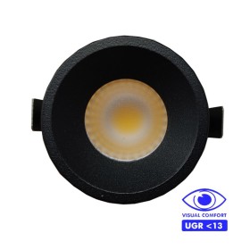 LED Strahler Downlight 5W - Schwarz - Bridgelux Chip - UGR13