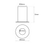 LED Strahler Downlight 5W - Weiss - Bridgelux Chip - UGR13