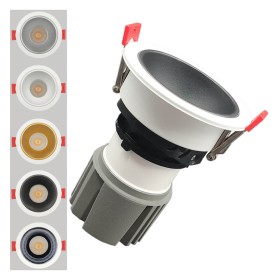 Runder LED-Downlight 15W schwenkbar - Weiss - Serie Oculus - CRI+92 - UGR13