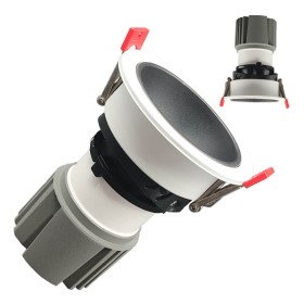 Runder LED-Downlight 15W schwenkbar - Weiss - Serie Oculus - CRI+92 - UGR13