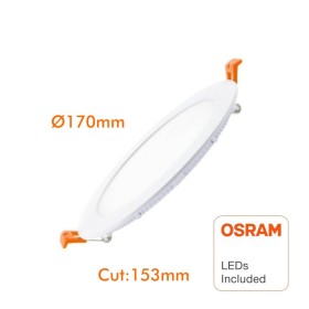 LED Einbauleuchte 15W Kreisförmig - OSRAM CHIP DURIS E 2835