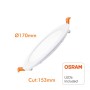LED Einbauleuchte 15W Kreisförmig - OSRAM CHIP DURIS E 2835