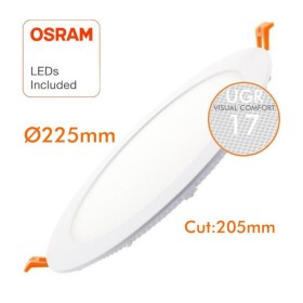 LED Einbauleuchte 24W kreisförmig - UGR17 - OSRAM CHIP DURIS E 2835
