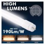 PACK 10stk. LED Röhre Glas - 20W PRO - 120cm T8 - 170 Lm/W - PRO MAX LUMENS - 3400Lm - NO FLICK