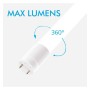 PACK 10stk. LED Röhre Glas - 20W PRO - 120cm T8 - 170 Lm/W - PRO MAX LUMENS - 3400Lm - NO FLICK