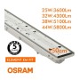 LED Feuchtraumleuchte Integrierten -PIR-BEWEGUNGSMELDER - 44W-38W-32W-25W - OSRAM Driver - 150cm
