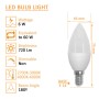 10stk. Kerze 6W LED Lampe E14 C37 180º - OSRAM CHIP DURIS E 2835