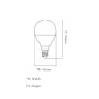10stk. LED Lampe 6W E14 G45 220º - OSRAM CHIP DURIS E 2835