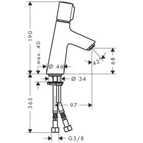 hansgrohe Talis Select S Einhebel-Waschtischmischer 80