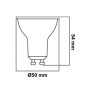 10stk. Lampe Led 6W - DIMMBAR TRIAC - SAMSUNG GU10 GLASS