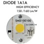 10stk. Lampe LED GU10 8W HIGH LUMINOSITY - Kristall - 24º - SMD1A1A - Dimmbar TRIAC