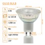 10stk. Lampe LED GU10 8W HIGH LUMINOSITY - Kristall - 24º - SMD1A1A