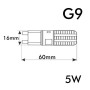 10stk. G9 LED Lampe - 5W - 360 ​​° G9 Dimmbare