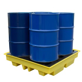 Flachprofil-Auffangpalette für 4 Fässer 230L