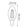 10x Stk. LED Filament Birne FILAMENT CANDLE-4 4W E14