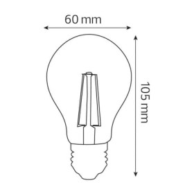 10x Stk. LED Filament Birne FILAMENT GLOBE-6 6W E27