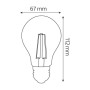 10x Stk. LED Filament Birne FILAMENT GLOBE-12 12W E27