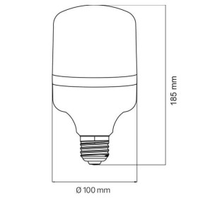 10x Stk. LED Birne TORCH-30 30W E27