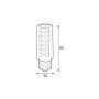 10x Stk. LED Stiftsockellampe CORN-4 4W E27