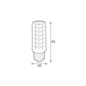 10x Stk. LED Stiftsockellampe CORN-4 4W E27